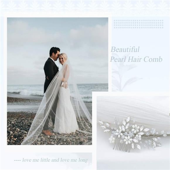 Silver Wedding Hair Comb | Bridal Accessories - Picture 4 of 7